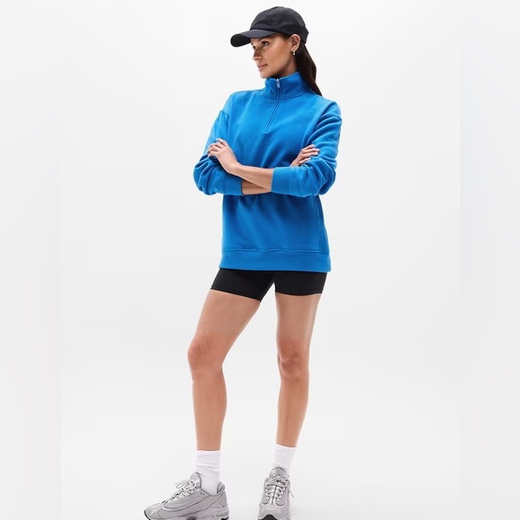 NWT Athleta Forever Fleece 1/4 Zip Sweatshirt - Picture 3 of 6